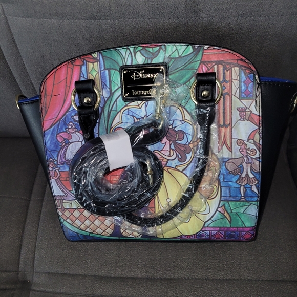 LOUNGEFLY DISNEY BEAUTY AND THE BEAST CROSSBODY - Picture 7 of 11